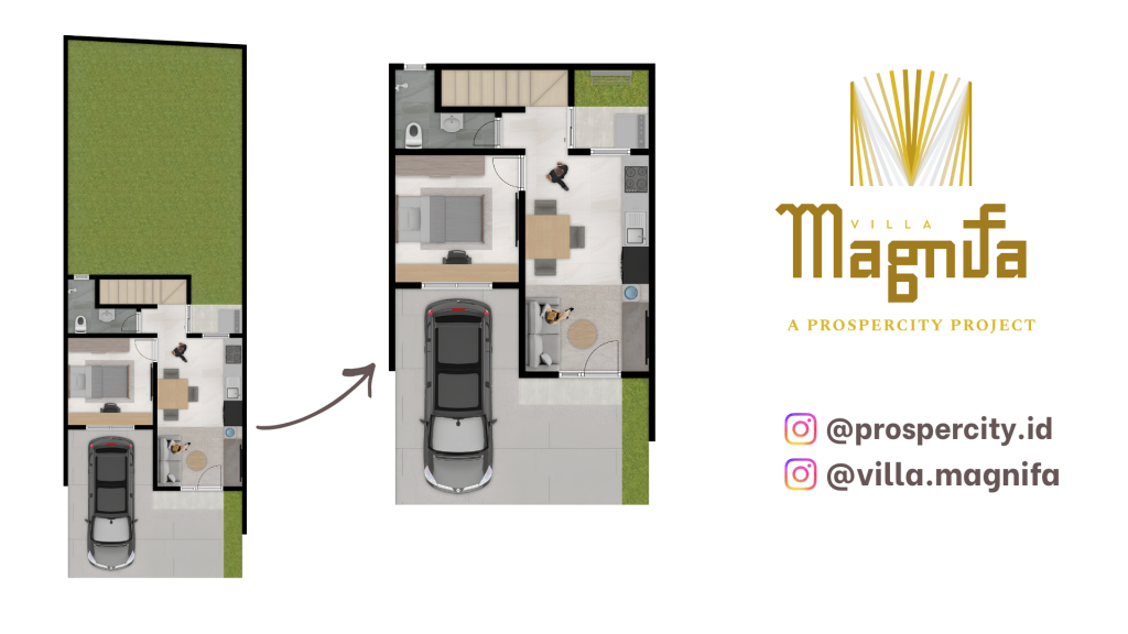 denah rumah villa magnifa